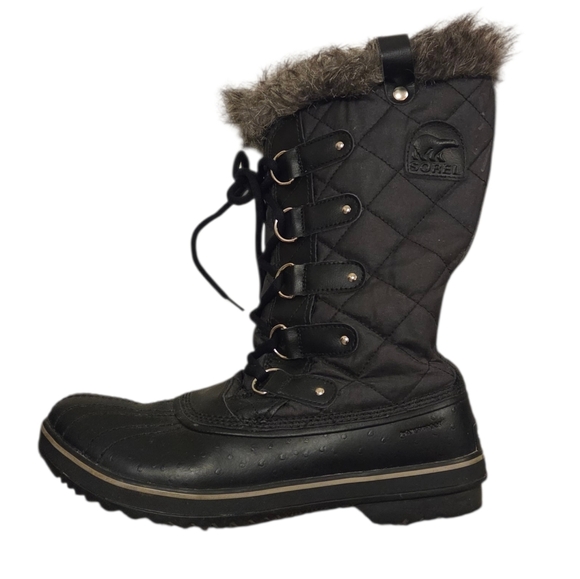 Sorel Tofino II Faux Fur Lined Waterproof Boot Women's Size 12 Black LL1846-011 - Picture 2 of 7